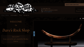 What Davesrockshop.com website looked like in 2018 (6 years ago)