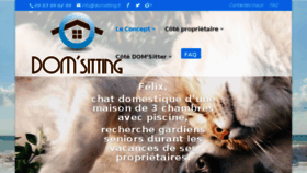 What Domsitting.fr website looked like in 2018 (6 years ago)