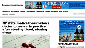 What Dangerousmedicine.com website looked like in 2018 (6 years ago)
