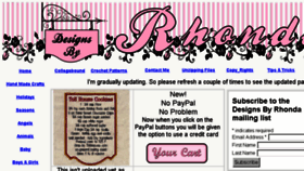 What Designsbyrhonda.com website looked like in 2018 (6 years ago)