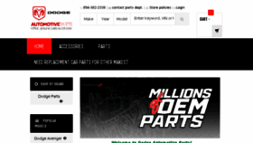 What Dodgeautomotiveparts.com website looked like in 2018 (6 years ago)