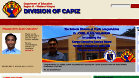 What Depedcapiz.ph website looked like in 2018 (6 years ago)
