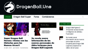 What Dragonball.uno website looked like in 2018 (6 years ago)