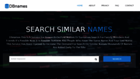 What Dbnames.net website looked like in 2018 (6 years ago)