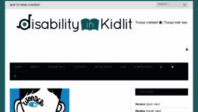 What Disabilityinkidlit.com website looked like in 2018 (6 years ago)