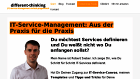 What Different-thinking.de website looked like in 2018 (5 years ago)