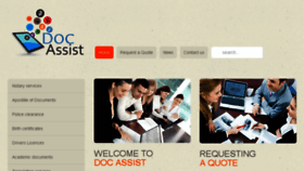 What Docassist.co.za website looked like in 2018 (6 years ago)