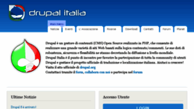 What Drupalitalia.org website looked like in 2018 (6 years ago)