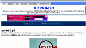 What Duongngo.com website looked like in 2018 (6 years ago)