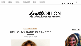 What Danettedillon.com website looked like in 2018 (6 years ago)