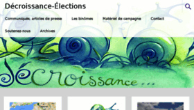What Decroissance-elections.fr website looked like in 2018 (6 years ago)