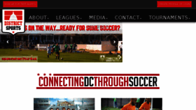 What Districtsportssoccer.org website looked like in 2018 (5 years ago)