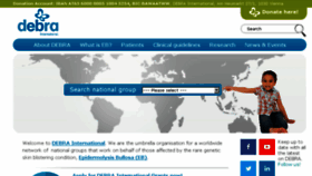 What Debra-international.org website looked like in 2018 (6 years ago)