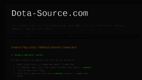 What Dota-source.com website looked like in 2018 (5 years ago)