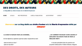 What Desdroitsdesauteurs.fr website looked like in 2018 (5 years ago)
