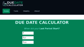 What Duedate-calculator.com website looked like in 2018 (6 years ago)