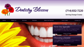 What Dentistryblossom.com website looked like in 2018 (6 years ago)