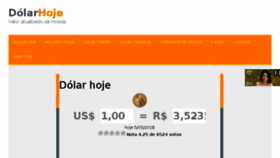 What Dolarhoje.net.br website looked like in 2018 (8 years ago)