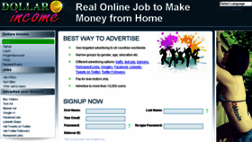 What Dollarsincome.com website looked like in 2018 (5 years ago)