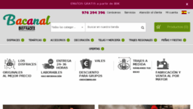 What Disfracesbacanal.es website looked like in 2018 (5 years ago)
