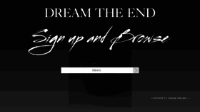What Dreamtheend.com website looked like in 2018 (5 years ago)