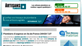 What Depannageplombiers.fr website looked like in 2018 (5 years ago)