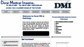 What Doralmri.com website looked like in 2018 (5 years ago)