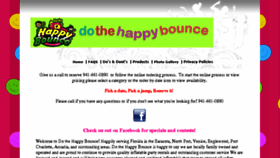 What Dothehappybounce.com website looked like in 2018 (5 years ago)