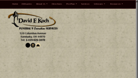 What Davidfkoch.com website looked like in 2018 (6 years ago)