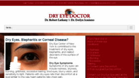 What Dryeyedoctor.com website looked like in 2018 (5 years ago)