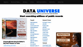 What Datauniverse.com website looked like in 2018 (5 years ago)