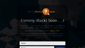 What Demodemo.com website looked like in 2018 (5 years ago)