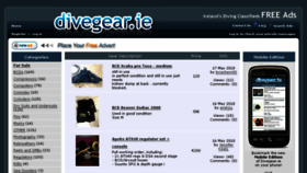 What Divegear.ie website looked like in 2018 (5 years ago)