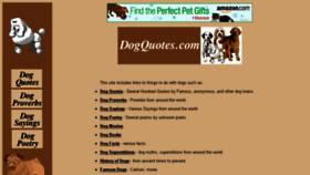 What Dogquotes.com website looked like in 2018 (5 years ago)