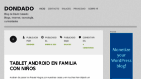 What Dondado.es website looked like in 2018 (5 years ago)