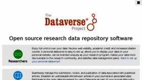 What Dataverse.org website looked like in 2018 (5 years ago)