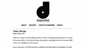 What Disassociated.com website looked like in 2018 (5 years ago)