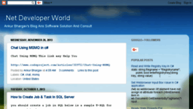 What Developerdotnetworld.blogspot.com.tr website looked like in 2018 (5 years ago)
