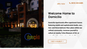 What Domicilioapts.com website looked like in 2018 (5 years ago)
