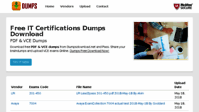 What Dumpsdownload.net website looked like in 2018 (5 years ago)
