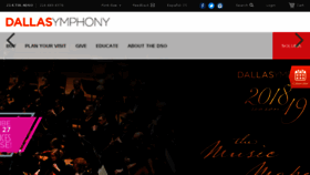 What Dallassymphony.com website looked like in 2018 (5 years ago)
