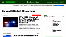 What Durham.patch.com website looked like in 2018 (5 years ago)