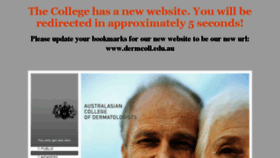 What Dermcoll.asn.au website looked like in 2018 (5 years ago)