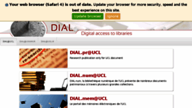 What Dial.uclouvain.be website looked like in 2018 (5 years ago)