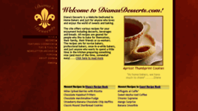 What Dianasdesserts.com website looked like in 2018 (5 years ago)