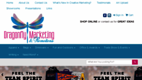What Dragonflymarketingandpromos.com website looked like in 2018 (5 years ago)