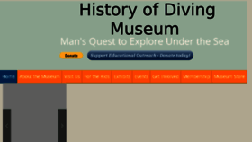 What Divingmuseum.org website looked like in 2018 (5 years ago)