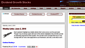 What Dividend-growth-stocks.com website looked like in 2018 (5 years ago)