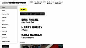 What Dallascontemporary.org website looked like in 2018 (5 years ago)