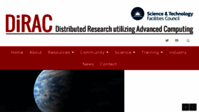 What Dirac.ac.uk website looked like in 2018 (6 years ago)